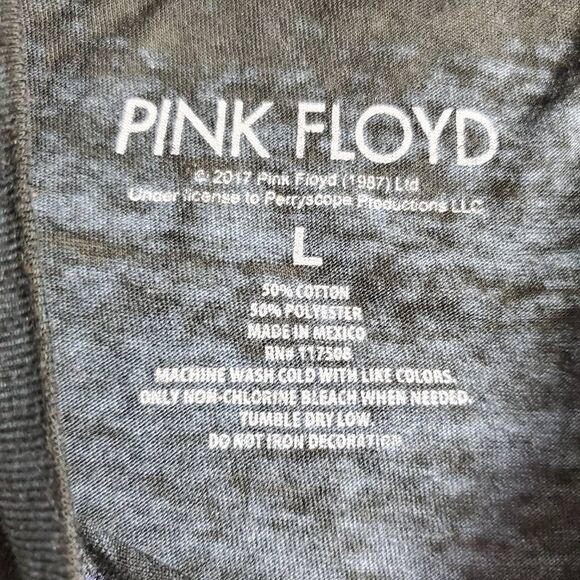 Pink Floyd Dark Side of the Moon Men’s Shirt L Black Graphic Band Tee 2017 - Picture 3 of 5